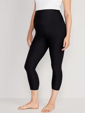 Old Navy Black Maternity Cropped Leggings
